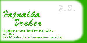 hajnalka dreher business card